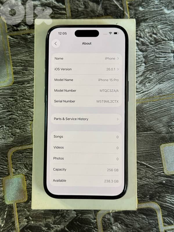 iPhone 15 pro 256gb 8