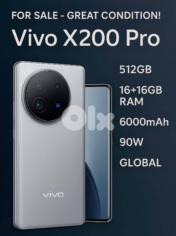 Vivo x200 pro 5g 512Gb 16+16Ram 9