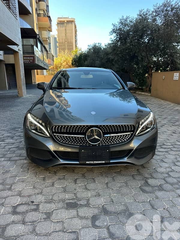 Mercedes C 300 coupe 4matic 2017 gray on black (clean carfax) 0