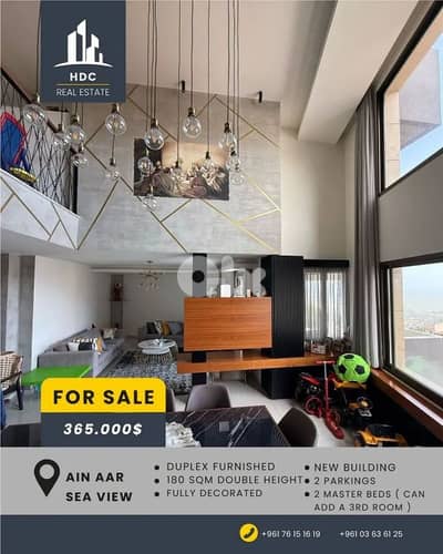 Ain Aar Double height 180 sqm Duplex with open sea view