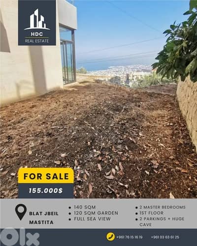 Mastita Jbeil New Modern 140 sqm | 120 sqm terrace | open sea view