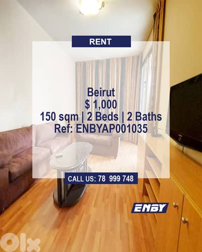 Apartment for Rent in Hamra | Fully Furnished|Calm Area|Prime Location