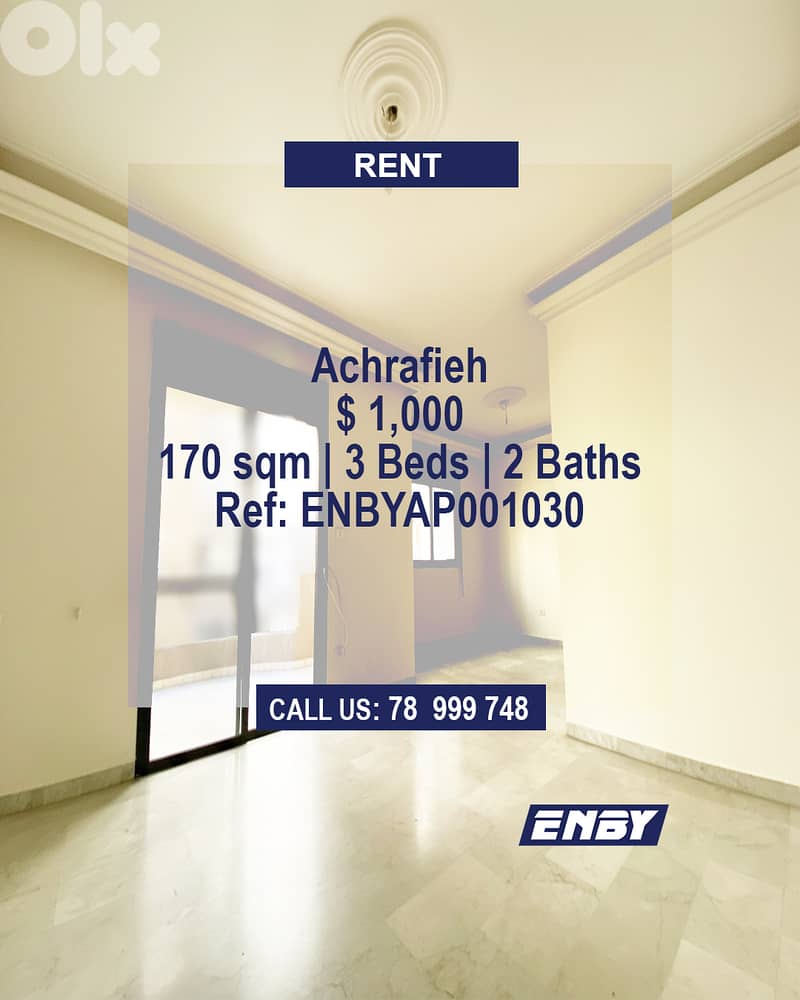 Apartment for Rent in Achrafieh | Calm Area | Easy Access 0