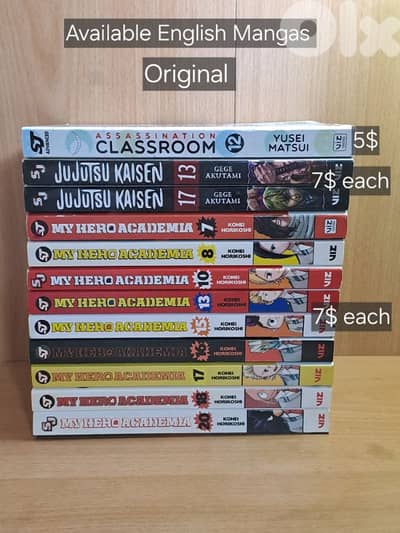 A big collection of Japanese mangas, all original. barely used