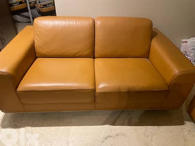 2 leather sofas
