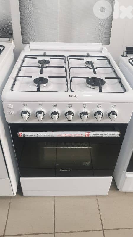 Gas Oven Ariston 60cm White 1