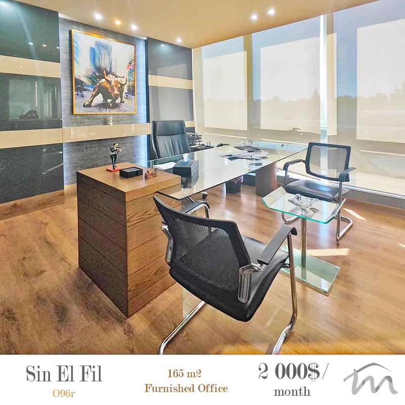 Sin El Fil | Signature Building | Furnished & Equipped 165m² Office 0