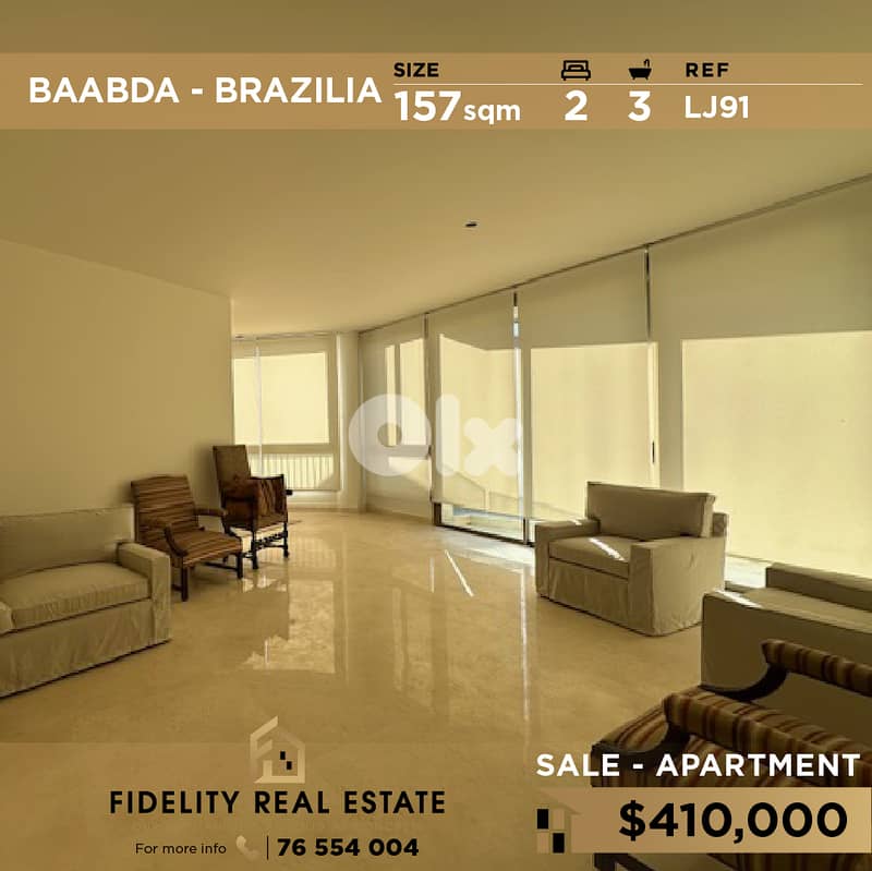 Apartment for sale in Baabda LJ91 شقة للبيع في بعبدا 0