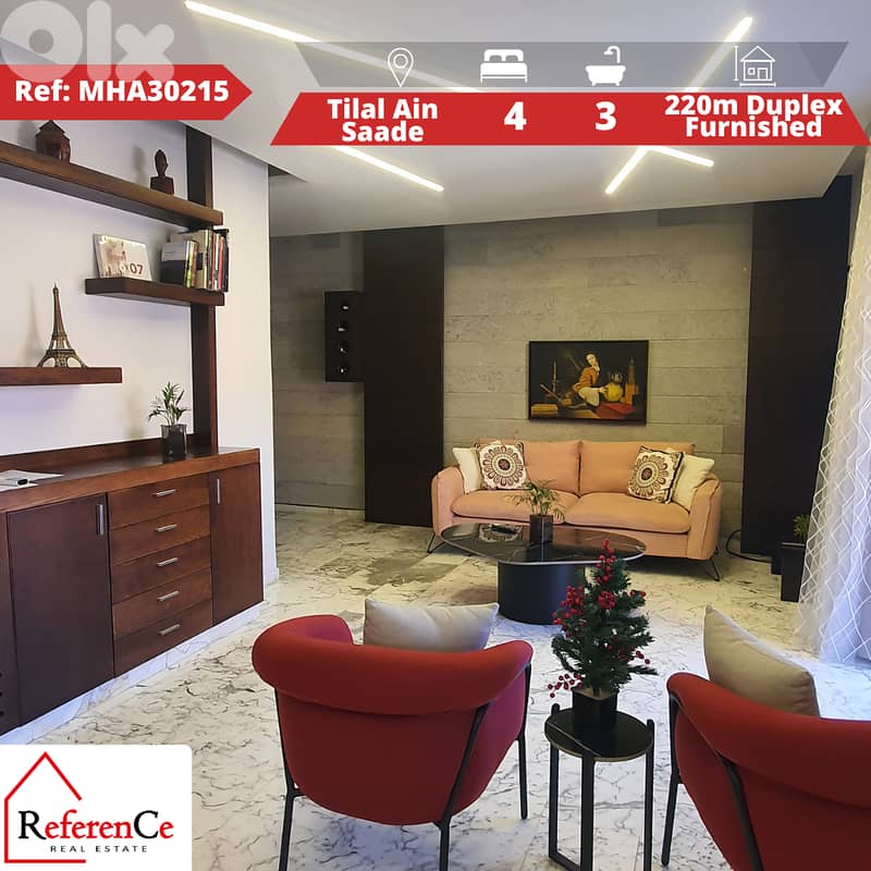 Furnished Duplex in Tilal Ain Saade دوبلكس مفروش في تلال عين سعادة 0