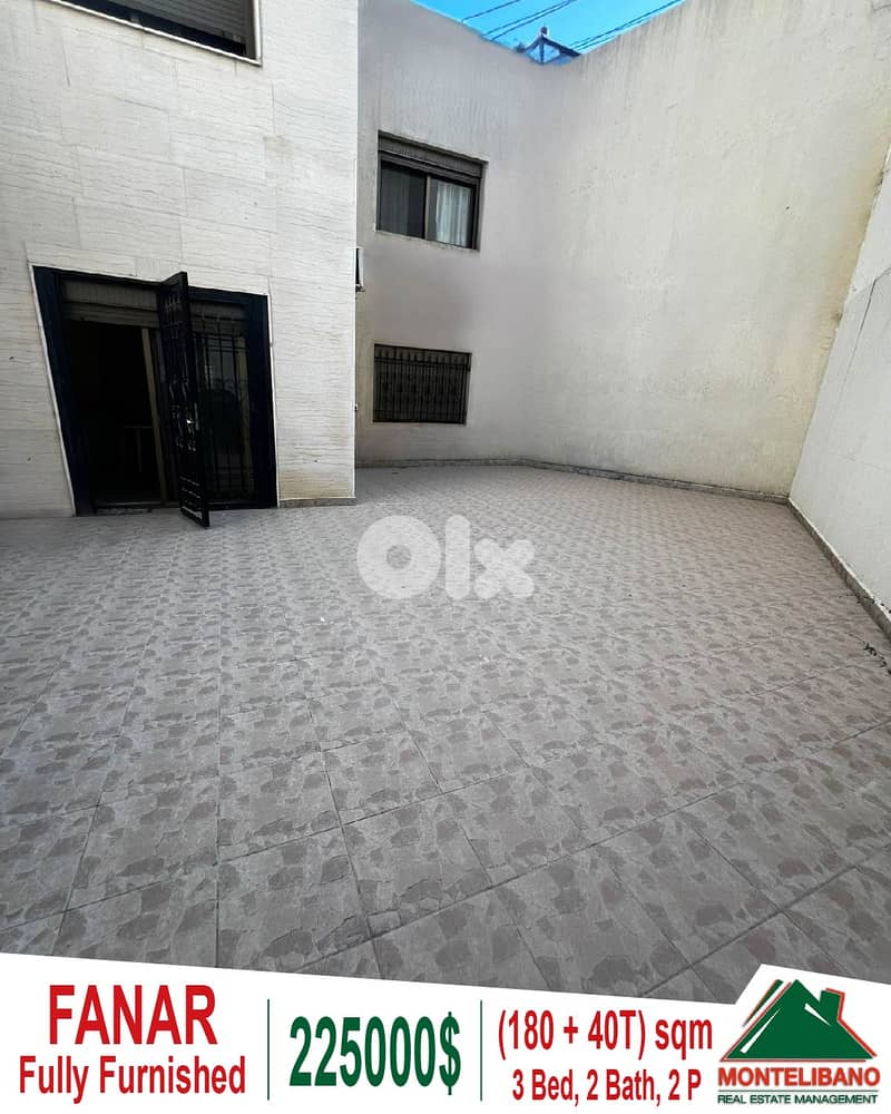 Fully Furnished 180 sqm Apartment For Sale in Fanar with 40sqm Terrace 0