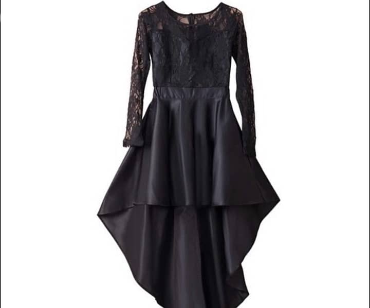 Black Tamia Lace Drama Dress 6