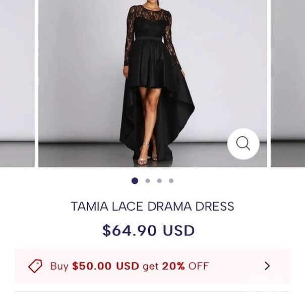 Black Tamia Lace Drama Dress 7