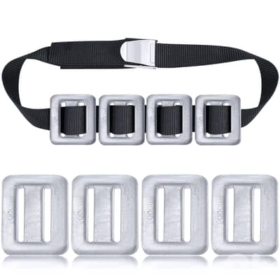 Rubber Weight Belt + Lead Weights — Durable, Adjustable, Ready to Dive