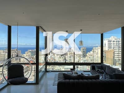 L19461 - Beautiful Apartment With Sea & City View For Sale in Hamra