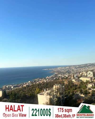 175 sqm Apartment For Sale in Halat with Open Sea View