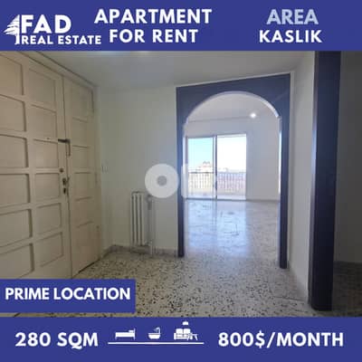Apartment For Rent Rent in Kaslik شقة للايجار في الكسليك
