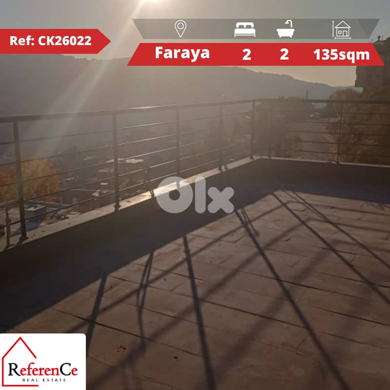 Apartment with garden in faraya شقة مع حديقة في فاريا 0