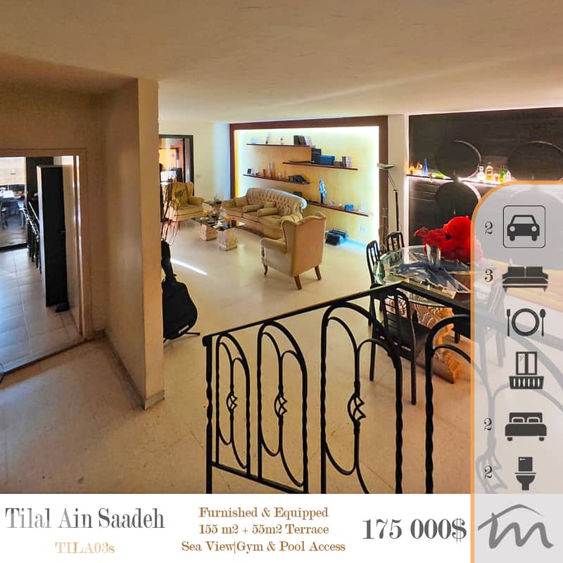 Tilal Ain Saadeh | 155m² + 55m² Terrace | Sea/Mountain View | Floor 1 0