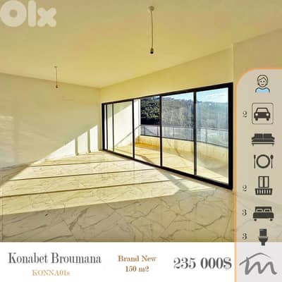 Konnabet Broumana | Signature | Brand New 3 Bedrooms Apt | 2 Balconies