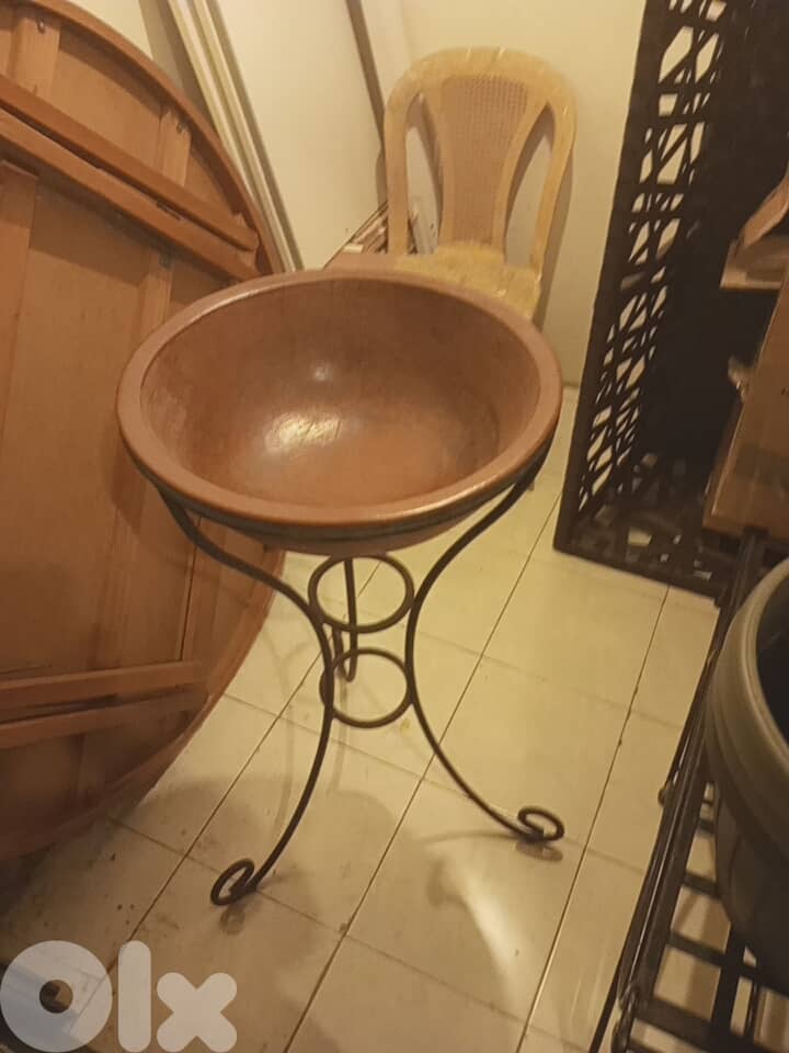 Iron couch and chair and stands for plants 2