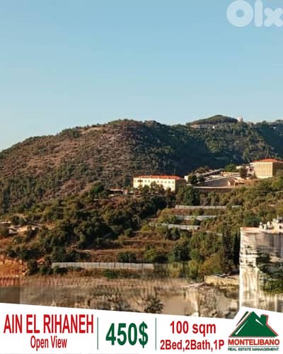 100 sqm Apartment For Rent in Ain El Rihaneh with Open View