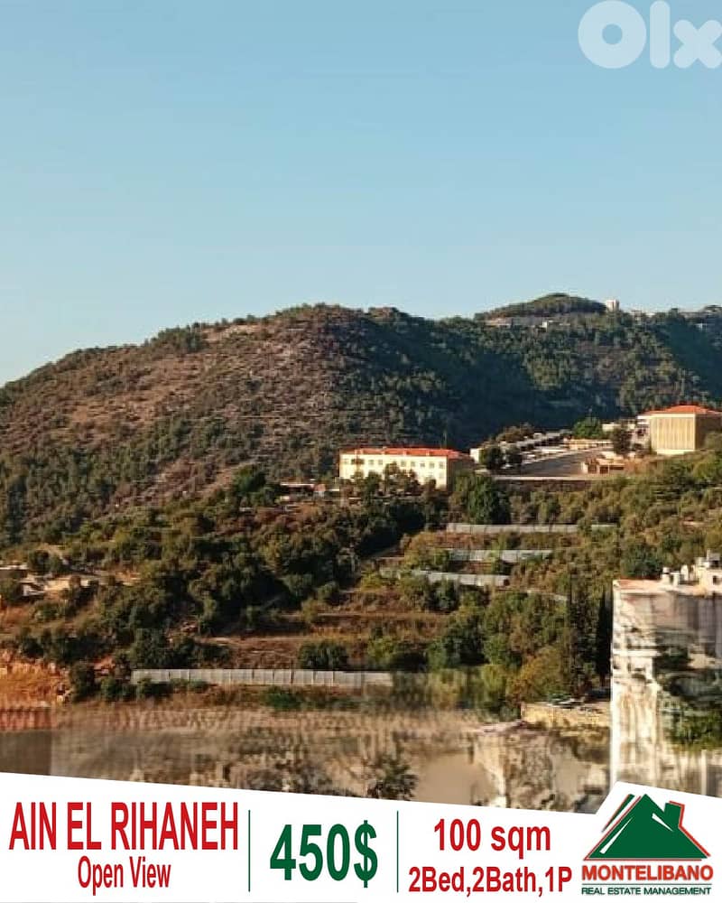 100 sqm Apartment For Rent in Ain El Rihaneh with Open View 0