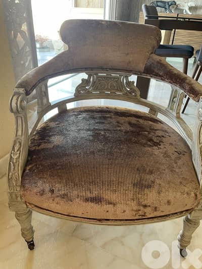 Opulent Bronze: Textured Velvet Barrel-Back Accent Chair