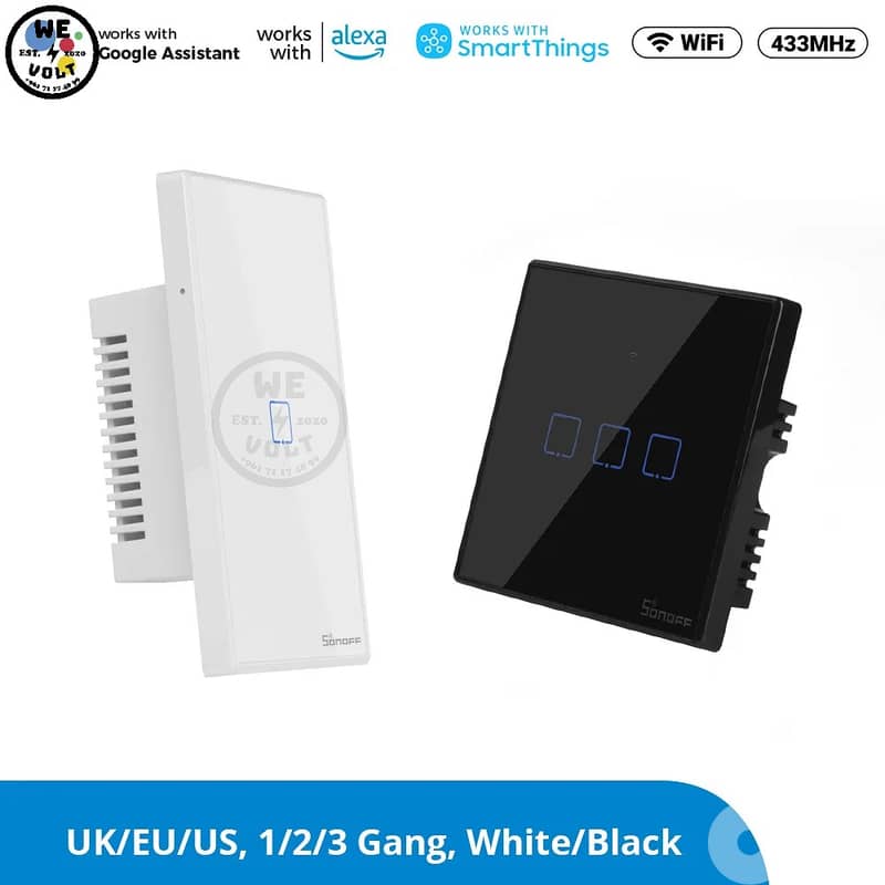 Sonoff Light Touch Switch White and Black 0