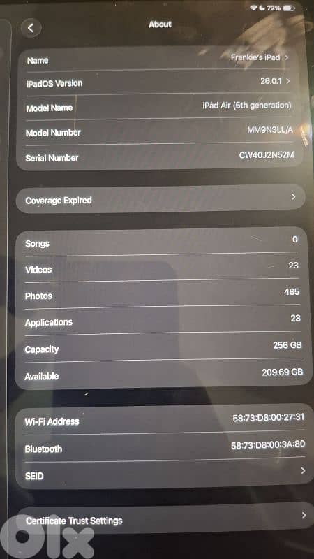 Apple iPad Air 5 (256GB) for Sale or Trade 3