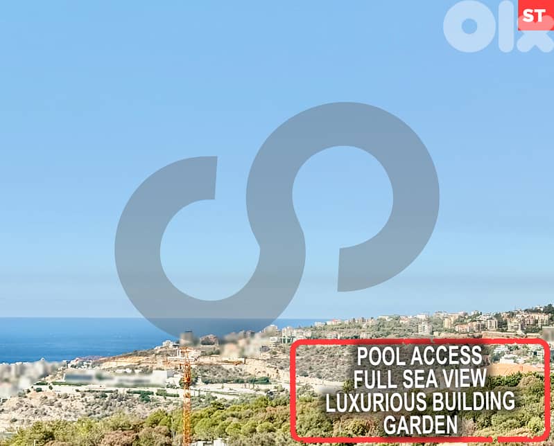 Pool Access, sea and mountain view, sahel alma/ساحل علما REF#ST127411 0