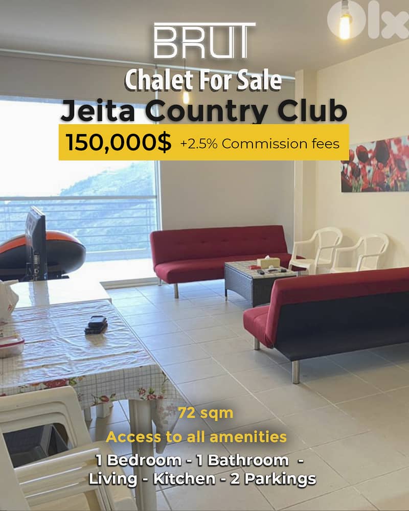 73 sqm Chalet for sale in jeita Country Club 0