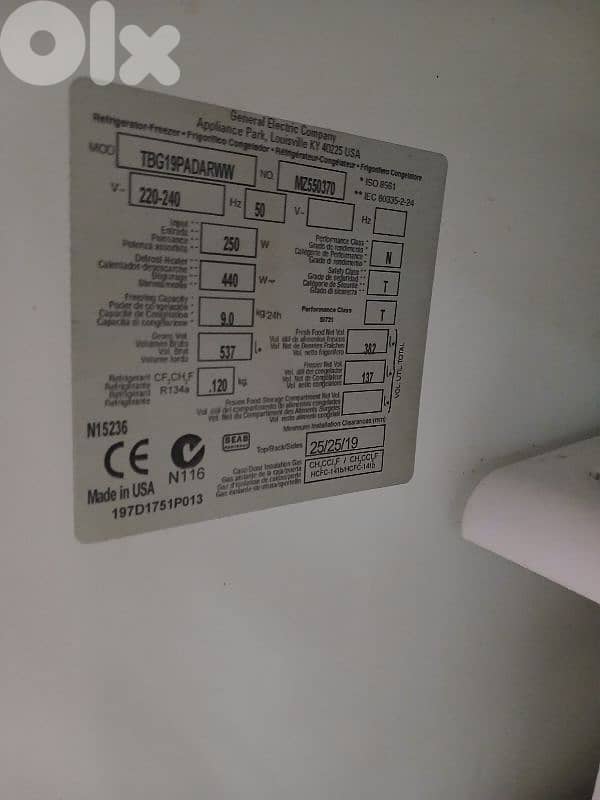 General Electric fridge براد 2