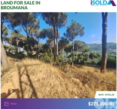 Prime Land+mountain view 4sale in Maksa/broummana - أرض في برمانا/مكسا
