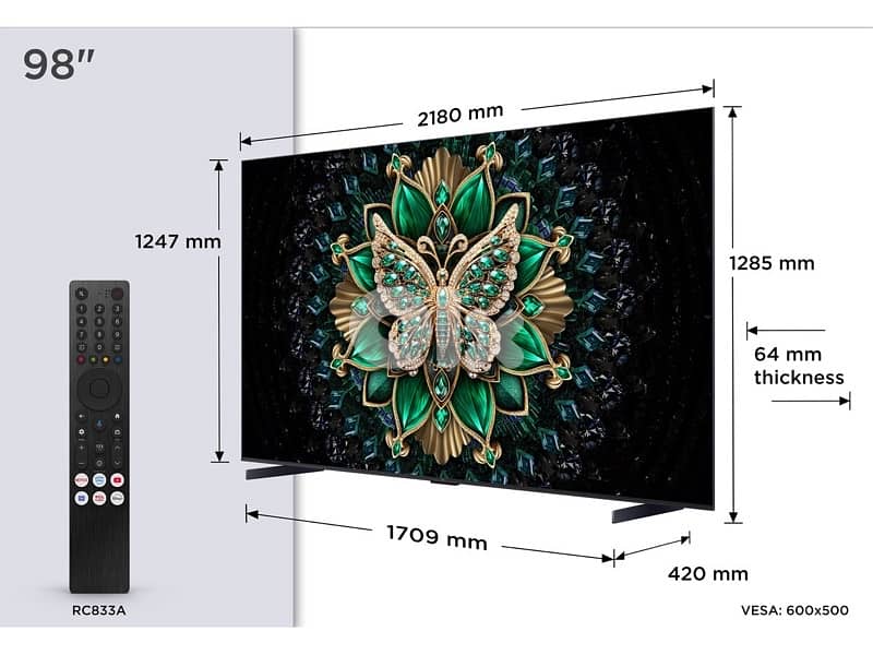 TCL 98” mini QLED 4K 144hz 1