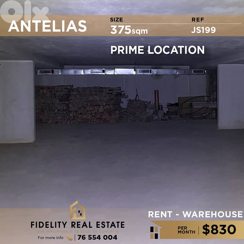 Warehouse for rent in Antelias JS199 مستودع للإيجار في أنطلياس 0