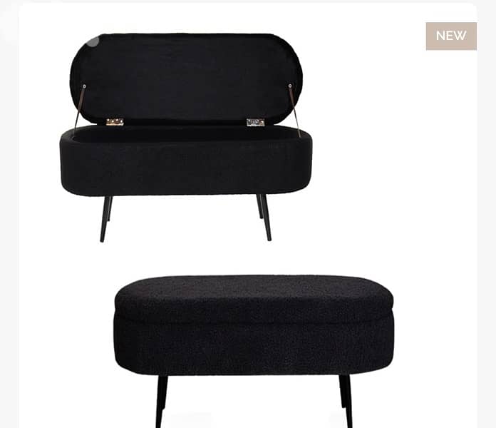 luxurious faux fur storage bench 1