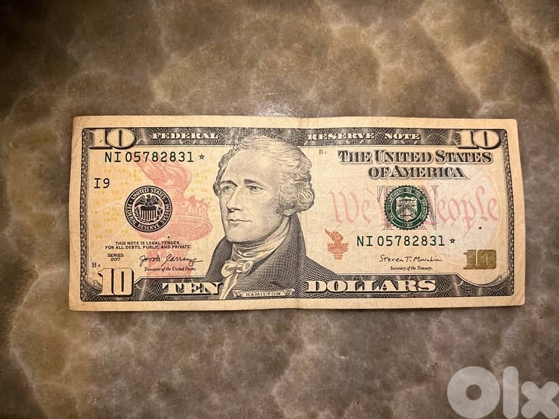 10 $ bill star note series 2017 0