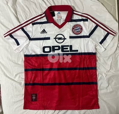 Bayern Munich 1998 away rare retro opel adidas jersey