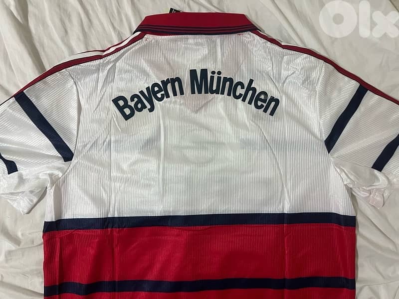 Bayern Munich 1998 away rare retro opel adidas jersey 4