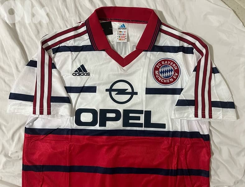 Bayern Munich 1998 away rare retro opel adidas jersey 6