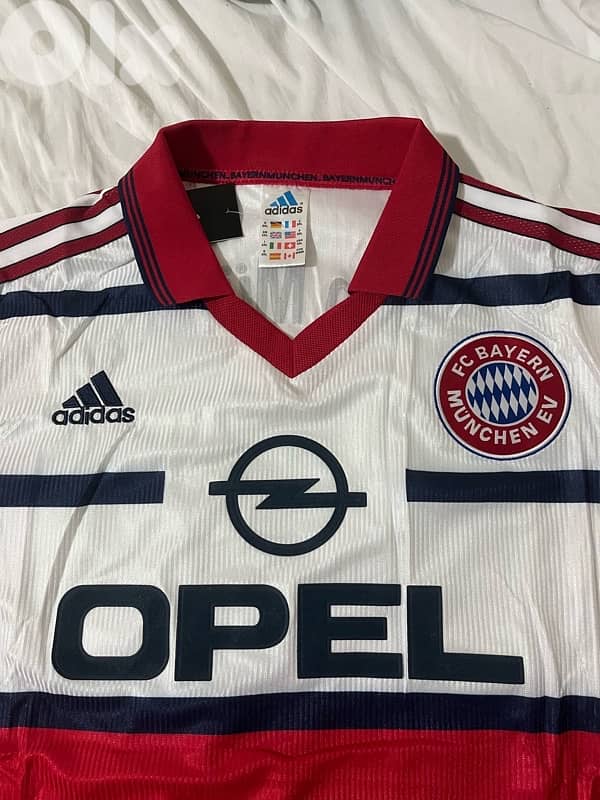 Bayern Munich 1998 away rare retro opel adidas jersey 15