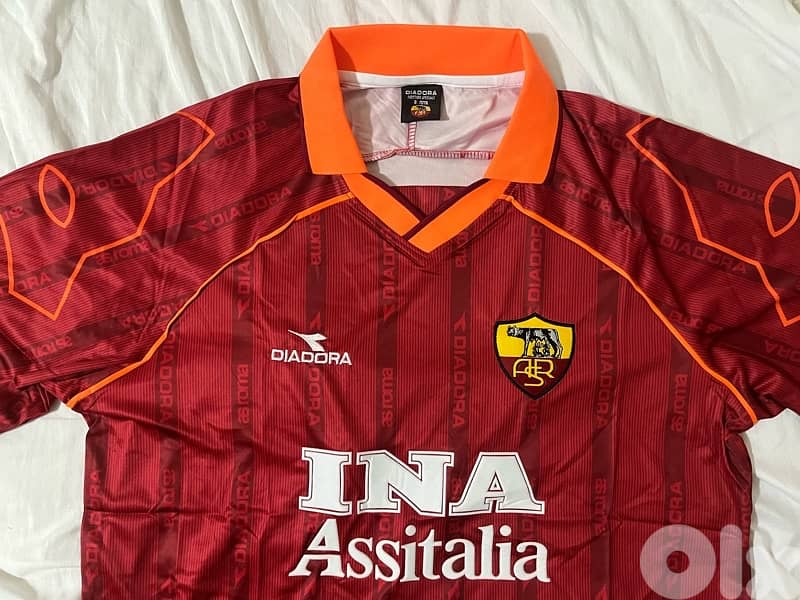 roma diadora 1999/2000 retro jersey 5