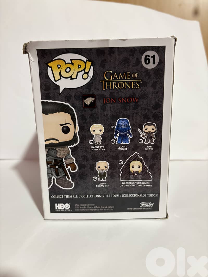 Jon Snow Funko Pop 61 Game of Thrones 3