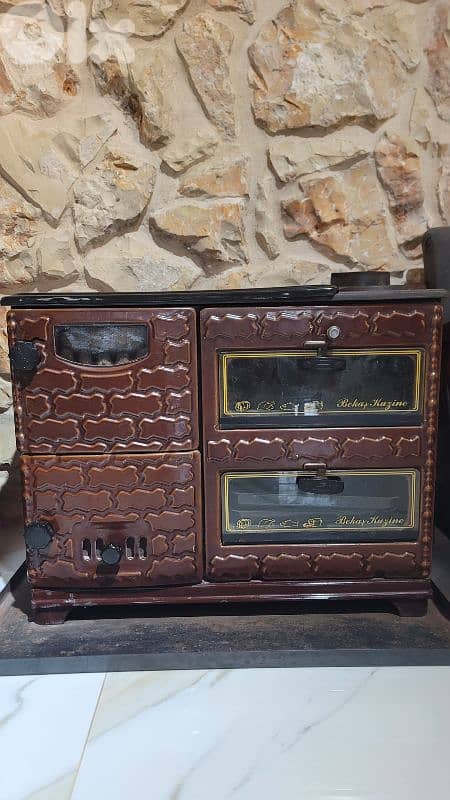 Stove with fire stone and 2 ovens , fireplace, ستوف صوبيا 0