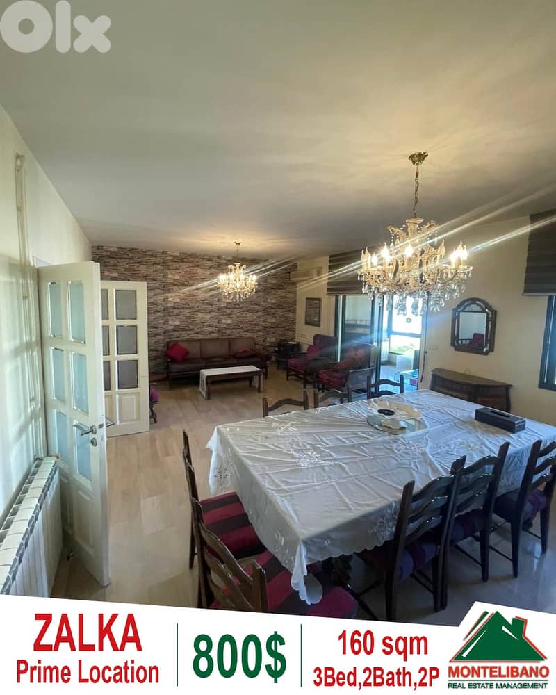 Fully Furnished 160 sqm Apartment For Rent in Zalka with View 0