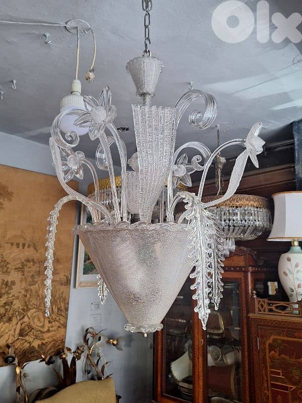 murano italian antique chandelier 0