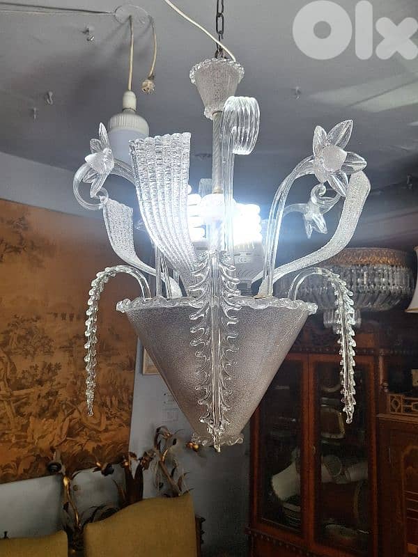 murano italian antique chandelier 1