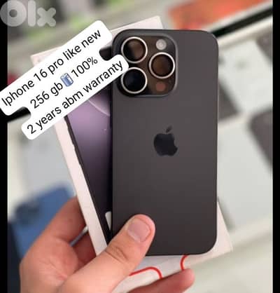 iphone 16 pro 256 gb like new 2 years abm warranty