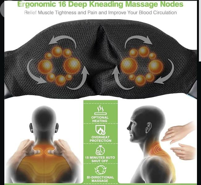 cotsoco Neck Massager, Shiatsu Neck and Back Massager& Heat/4$delivery 3