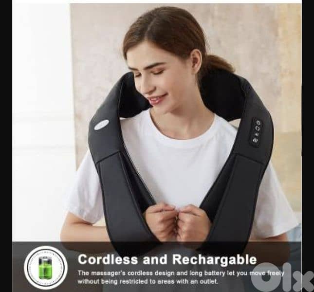 Cotsoco wireless neck massager Shiatsu massage device+heat/4$ delivery 7